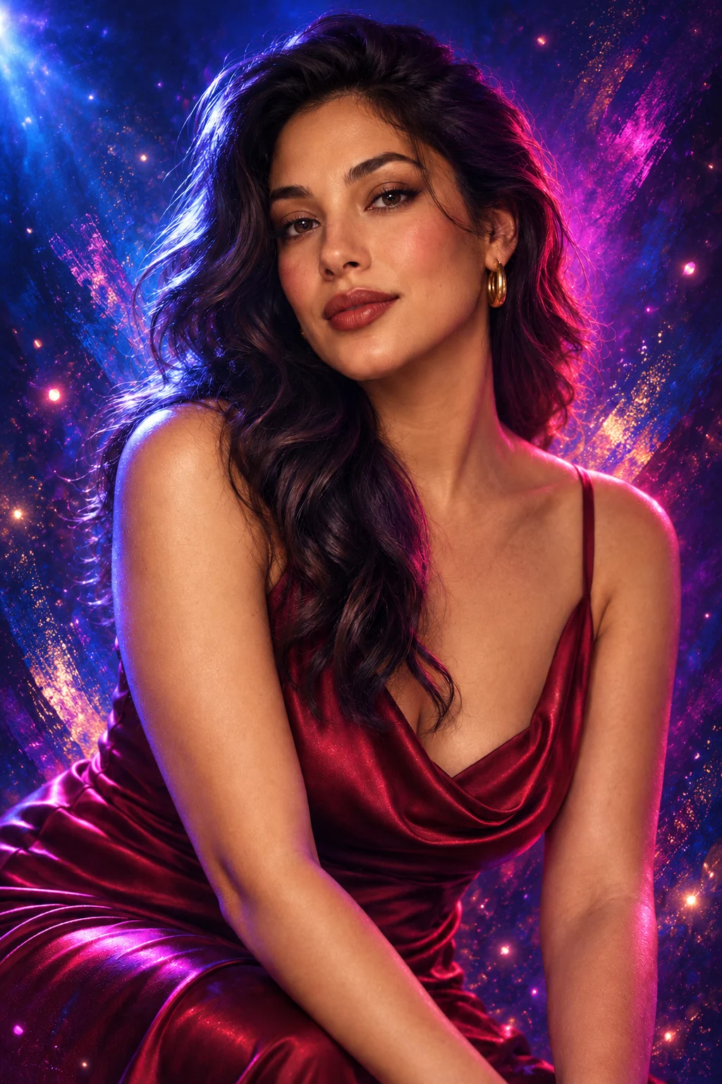 Illustrative ai effects result for a studio portrait