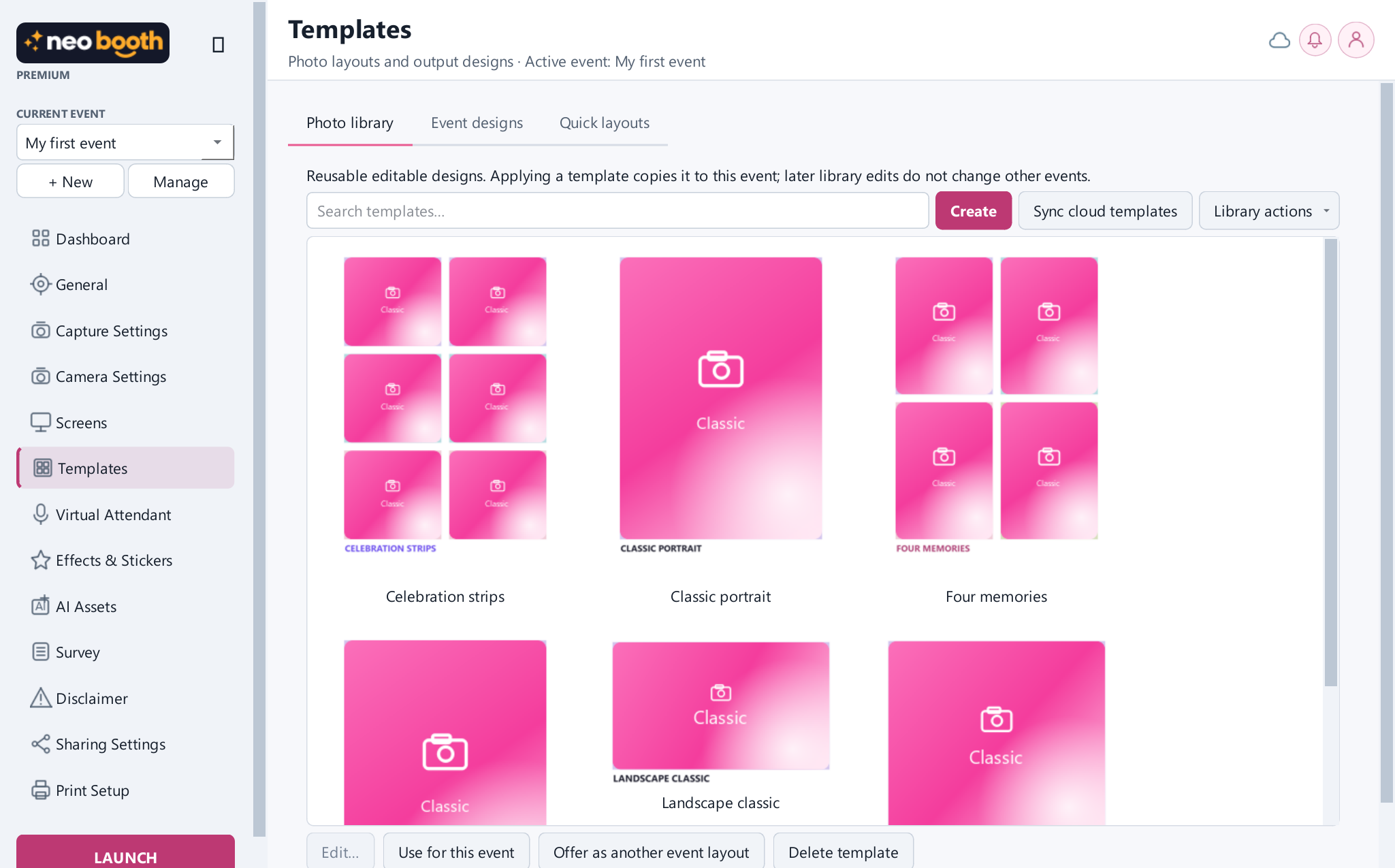 Thumbnail of the Neo Booth development interface for Shape the keepsake